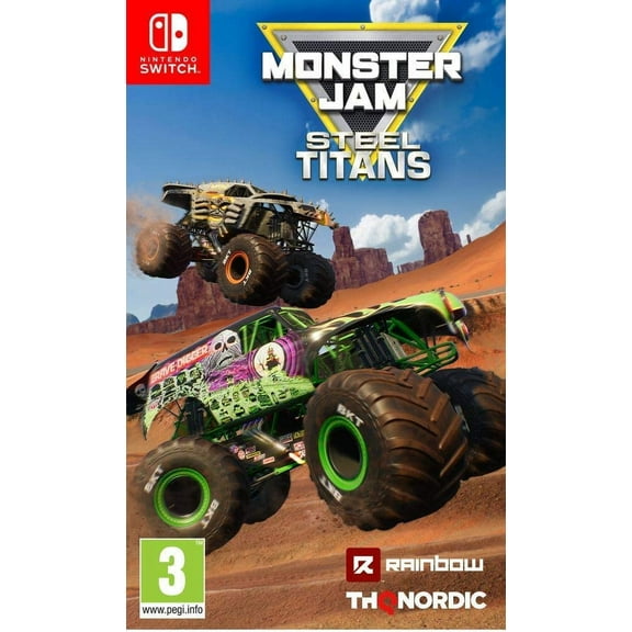 Monster Jam Steel Titans (Nintendo Switch) Drive 25 of the most popular Monster Trucks