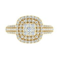 thumbnail image 3 of 1 Carat Cushion Shape Halo Diamond Engagement Ring in 14K Yellow Gold (Ring Size 9.25) (I1-I2 Clarity), 3 of 6