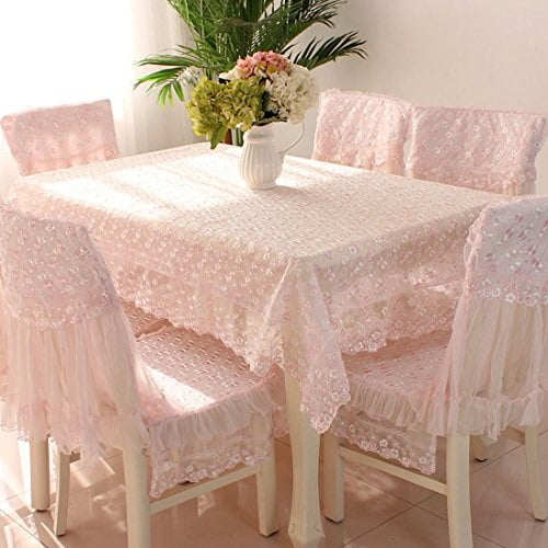 Country Style Pink Check Lace Square Tablecloths 31 80 80cm Com Lace Square Tablecloths, Country Style Tablecloths