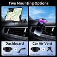 thumbnail image 6 of Antier Wireless Charging Car Mount for Foldable & Large Phones up to 7.2", Dashboard & Vent Holder Compatible with Samsung Galaxy Z Fold, iPhone & Motorola, 6 of 16