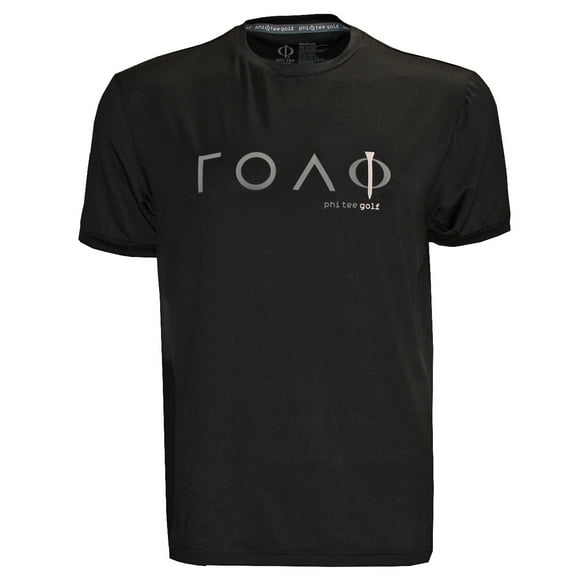Phi Tee Golf Men's Tech Performance T-shirt, Large Black