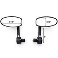 thumbnail image 2 of Krator Black Bar End Rear View Mirrors Handlebars 7/8" Compatible with Suzuki V-Strom Vstrom 1000, 2 of 3