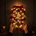 thumbnail image 5 of 2026 Christmas Indoor Home Decor Christmas Simulated Green Wreath Hanging Ornament 60cm Long Wall Door Decor For Holiday Season Indoor Outdoor Festive, 5 of 8