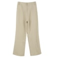 thumbnail image 5 of GILIGEGE Two Piece Sets for Women Women's Spring Solid Color with Pockets Color Blocked Cuffs Wide Leg Pants Loose Casual Pants Suit Set Beige L, 5 of 9