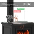 thumbnail image 3 of Ventilador de estufa calor de 6 , estufa de leña, ventilador de chimenea para aire caliente, ventilador de estufa ecológica, quema Soledad Ventilador de chimenea, 3 of 8