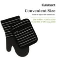 thumbnail image 5 of Cuisinart Neoprene Oven Mitts and Potholder Set -Heat Resistant Oven Gloves to Protect Hands and Surfaces with Non-Slip Grip, Hanging Loop-Ideal for Handling Hot Cookware Items, Twill Stripe Jet Black, 5 of 7