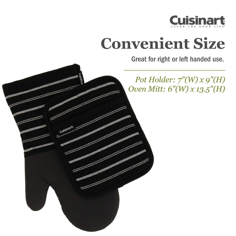 Silicone Oven Mitts - Jet Black Oven Mitts Heat Resistant Soft