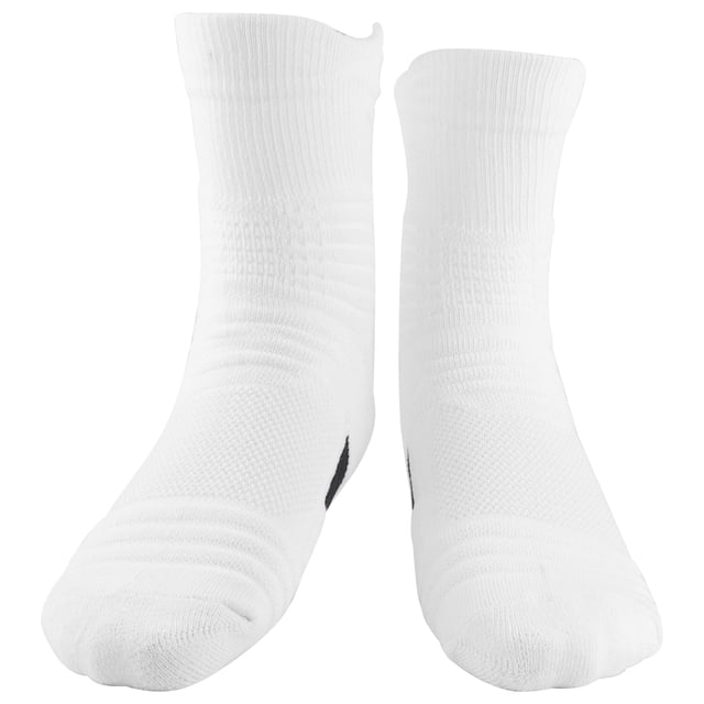 Calcetines deportivos de baloncesto para hombre, calcetines transpirables en tubo, transpiración, toalla gruesa, fondo blanco y negro
