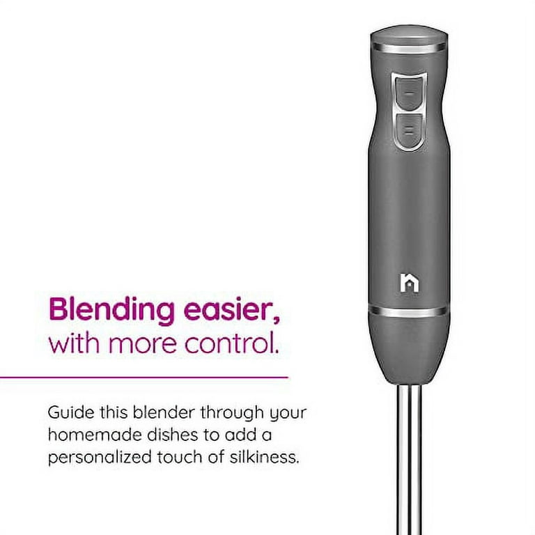 Elite Gourmet EHB1023 Immersion Hand Blender 300 Watts 2 Speed Mixing with  Detachable Blades, Detachable Wand Stick Mixer, Smoothies, Baby Food, Soup