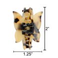 thumbnail image 3 of Women's French Smooth Acrylic Butterfly Wing Jaw Clamp Hair Clip, Set of 2, Beige, 3 of 3