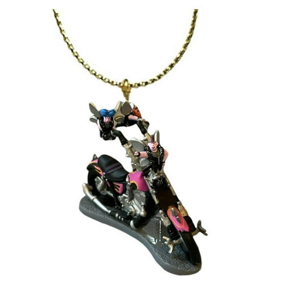Onward Spirits On Motorcycle 4” Pvc Ornament Figure Figurine Pixar Dangler Charm