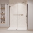 thumbnail image 3 of OVE Breeze 60 x 36 Corner Frameless Pivot Shower Door Kit Satin Nickel, 3 of 14