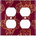 thumbnail image 3 of Metal Light Switch Plate Cover Elegant Burgundy Grape Vine Damask DAM075, 3 of 13
