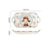 Homeex Ceramic Tableware Cute Fairy Tale Forest Baked Rice Plate Set Large rectangular plate