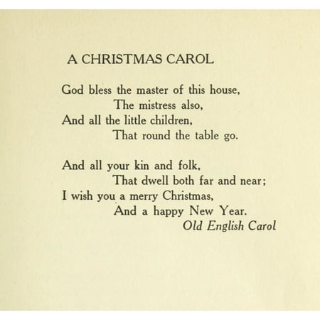 Traditional Stretched Canvas Art - Traditional Christmas in Poetry 1922 ...