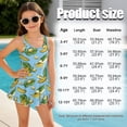thumbnail image 5 of DISNIMO Banana Print Girls One Piece Swimsuits Sleeveless Swimwear Skirted Soft U Neck Bathing Suit Quick Dry Swim Dress Size 7-8, 5 of 8
