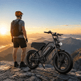 thumbnail image 4 of Electric Dirt Bike for Adults, Hill Climbing, 5H Fully Charge, 20"×4.0" Fat Tire, Dual Suspension, 1500W Motor , 40MPH, Up to 70 Miles Mountain Bike, for Snow Road, Mountain, Off-Road UL2849, 4 of 7