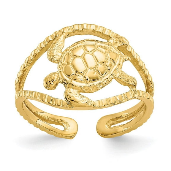 Primal Gold 14 Karat Yellow Gold Turtle Toe Ring