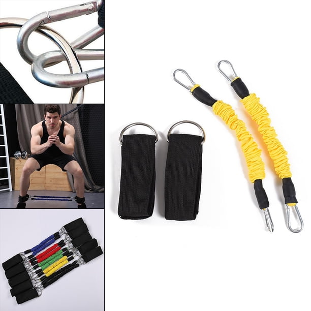 Bandas de tobillo para hacer ejercicio Equipo de entrenamiento de velocidad Bandas de fuerza Banda para piernas amarillo Cola banda de resistencia para piernas