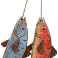 thumbnail image 7 of Wooden Fish Decor Hanging Wood Fish Decorations for Wall, Rustic Nautical Fish Decor Beach Theme Home Decoration Fish Sculpture Home Decor for Bathroom Bedroom Lake House Decoration (Blue & Red), 7 of 7