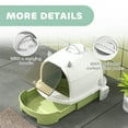 thumbnail image 6 of PawHut Cat Litter Box with Lid, Covered Kitty Litter Box with Scoop, Carbon Filter for Odor Control, Privacy, Easy to Clean, Green, 6 of 9