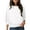 White, variant on BLVB Women Blouses Dressy Casual 3/4 Length Sleeve Womens Tops Boat Neck Business Work Tunic Shirts
