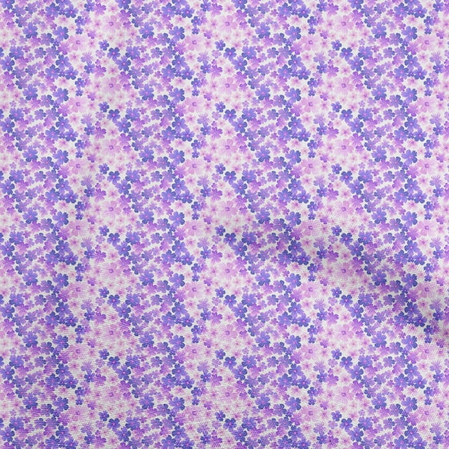 oneOone Velvet Violet Fabric Floral Sewing Craft Projects Fabric Prints By Yard 58 Inch Wide