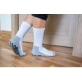 thumbnail image 6 of RATIVE Anti Slip Non Skid Slipper Hospital Crew Socks with grips for Adults Men Women (Large, 3 pairs/black+grey+white), 6 of 6