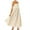 Apricot, variant on Chouyatou Women's Striped Back Smocked Maxi Dress Sexy Spaghetti Strap Cut Out Flowy Swing Long Dress