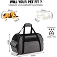 thumbnail image 3 of Bolsa de transporte exterior para gatos Perros Comfort Airline Approved Travel Tote Soft Side Bag para mascotas 43 * 23 * 29 cm Gris brillar Juguete, 3 of 6