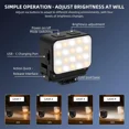 thumbnail image 3 of Pocket 3 Magnetic Mini LED Light Attachment, 8700K Adjustable Fill Video Light with Quick-Release Dual Cold Shoe Expansion Adapter for DJI Osmo Action 5 Pro/4/3 Camera Cage Accessories, 3 of 7