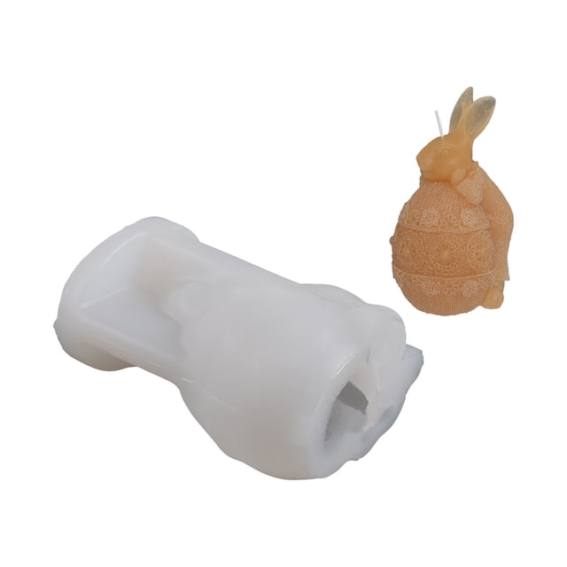 Fiudx Juego de Moldes de Pascua, Molde de Yeso y Cera de Soja Premium, Diseño Flexible, Reutilizable y Duradero, Apto para Horno y Microondas, Perfecto para Decorar Habitaciones o Mesas, Ideal para P