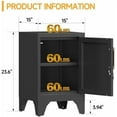 thumbnail image 2 of Metal Nightstand Storage Cabinets with Lock,End Table with Adjustable Shelf,Easy Assembly Locking Cabinet,Small Night Stand for Bedroom,Home Office(Black/23.6" H), 2 of 14