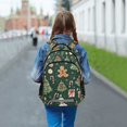 thumbnail image 6 of FORMRS Kids School Backpack Elementary Student Unisex Travel Bookbag with Reflective Stripes, Green Christmas Trees, 6 of 7