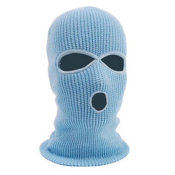 Namzi Balaclava Mask 3 Holes for Cold Weather, Winter Ski Mask Men's and Women's Thermal Circulation Mask (Sky Blue)