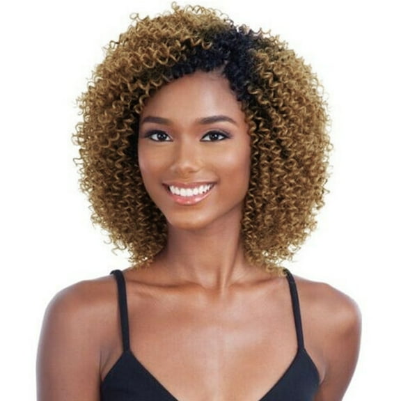 BECUS Crochet Hair 8 Inch Water Wave Crochet Hair Ombre Synthetic Crochet Deep Wave Hair Extensions for Women (3Pack)