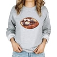 thumbnail image 3 of Ink-Printed Glitter Effect Football Sweatshirt for Women and Teens Cute Girly Football Season Game Day Pullover Gray Sweatshirt Adult Small, 3 of 5