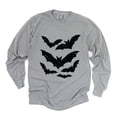 thumbnail image 3 of Halloween Bats Distressed - Womens Garment Dyed Long Sleeve, 3 of 10
