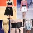 thumbnail image 5 of LinYooLi Lace Elastic Belt for Women,Adjustable Faux Leather Waist Belt,Tassel Obi Cinch Belt, 5 of 6