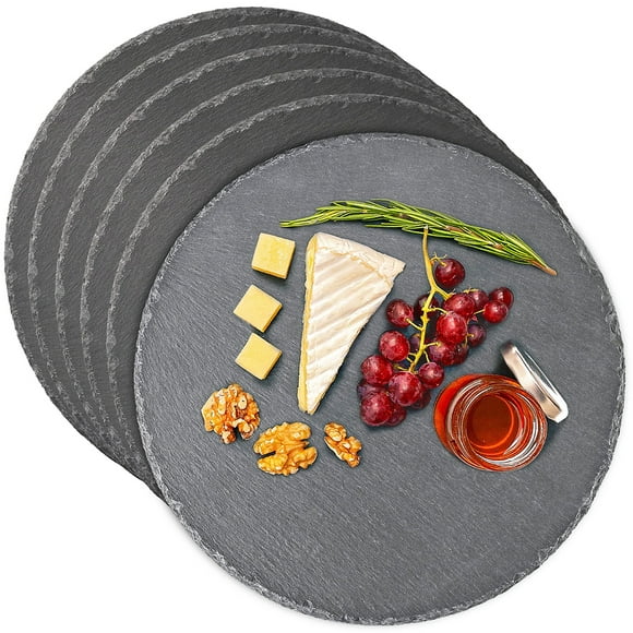 Stylish Design Slate Cheese Boards, Natural Slate Solid Stone Tray Charcuterie Boards for Holiday Dining Platters, Robust and Easy Cleaning Cheese and Meat Serving Board for Home