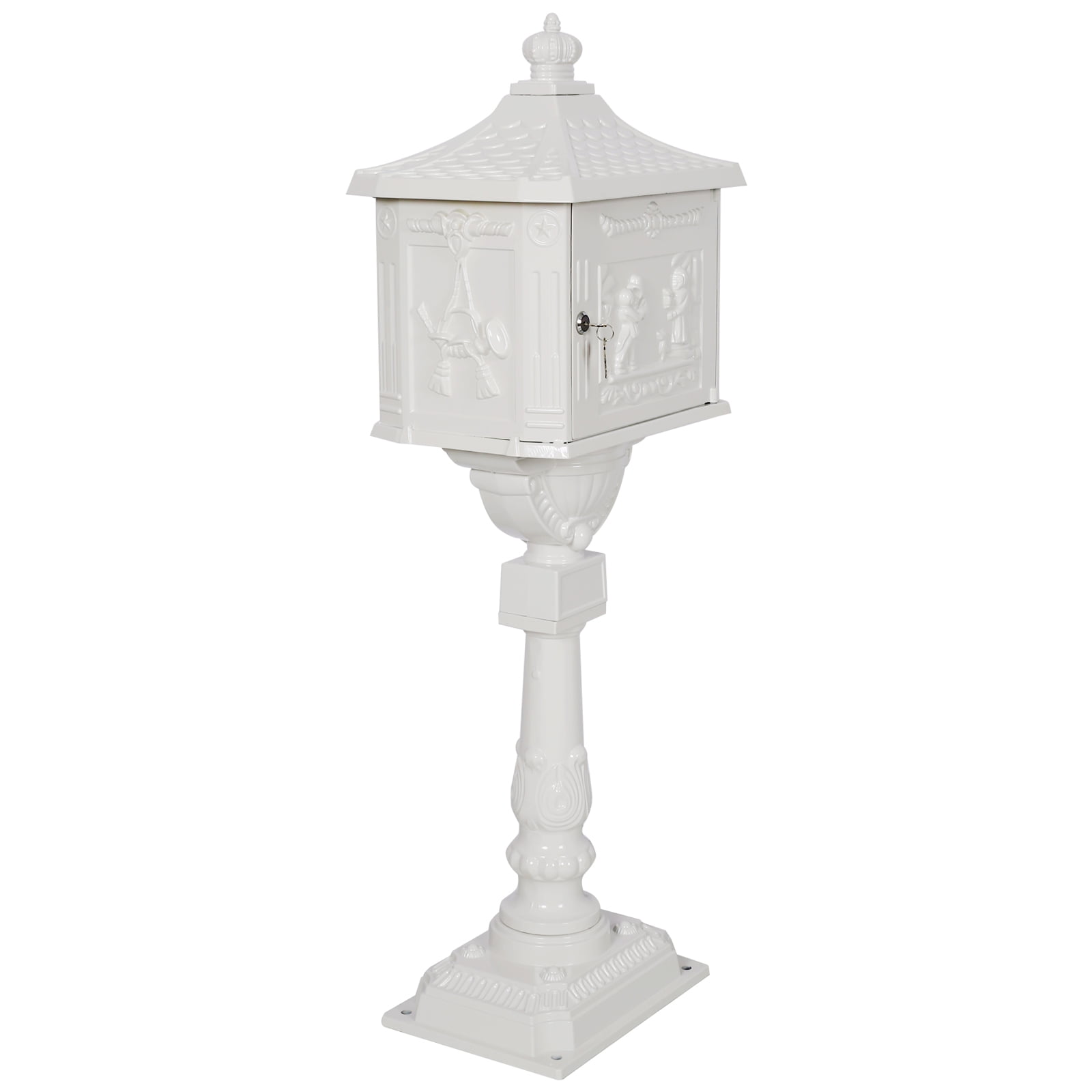 iRerts Mailboxes for Homes, Cast Aluminum Mailbox with Lock and 2 Keys