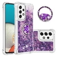 thumbnail image 1 of Funda para Samsung Galaxy A53 5G con Brillo Líquido Flotante, Purpurina, Parachoques y Anillo Giratorio Soporte, 1 of 5