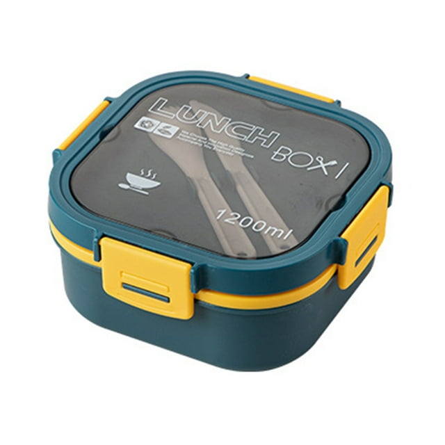 Pisexur Batería de cocina Lonchera para niños, lonchera Bento para adultos, contenedores para adultos, niños y bebés, lonchera Bento de 5 compartimentos y 1200 ml, cu para la cocina del hogar