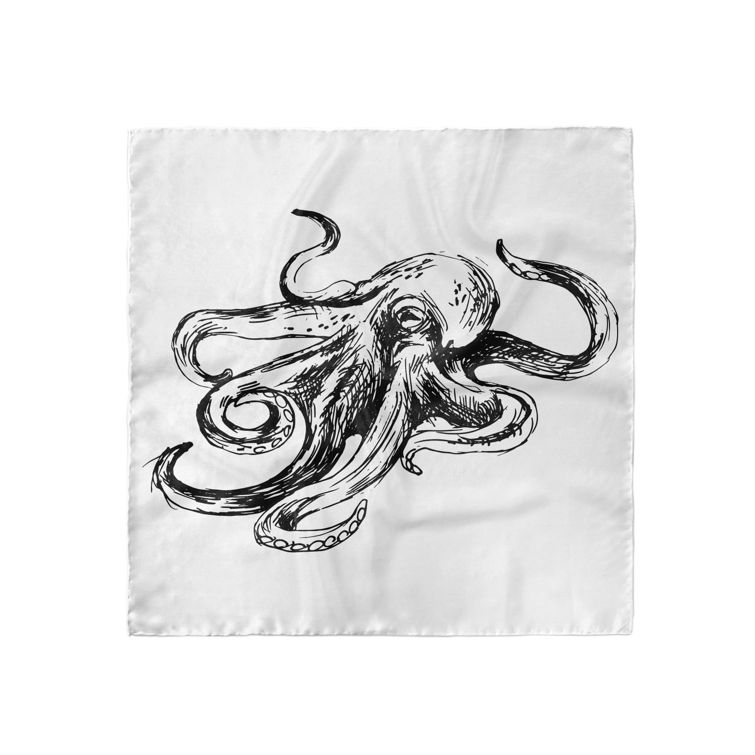octopus head scarf marine wild life sketch head wrap 3 sizes by ambesonne walmart com