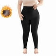 thumbnail image 4 of Sakmal Footless Fleece Lined Black Tights Women Thermal Leggings Soft Tight for Women, 4 of 5