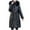 Black, variant on Gallickan Winter Breathable Jacket Women 2023 Fashion Glossy Long Cotton-Padded Jacket Long Sleeve Hooded Coat on Sale