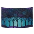 thumbnail image 6 of Yayeee Tapestry Wall Hanging for Bedroom 80" x 60" Living Room Home Wall Art Decor, Purple Moonlight Forest, 6 of 7