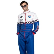 Leg Avenue Men's Speedway Racer Halloween Costume, Blue/White, Small