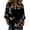 Black, variant on Women's Plus Size Casual Printed Blouse Short Sleeve Shirt Tunic Top Flowy Black L