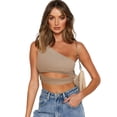 thumbnail image 3 of Baywell Women's One Shoulder Sleeveless Crop Tops Summer Sexy Strappy Tank Tees 3 Pack S-XL, 3 of 10